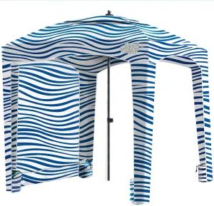 Qipi Beach Cabana - Easy to Set Up Canopy, Waterproof, Portable 6' x 6' Beach Shelter, Included Side Wall, Shade with UPF 50  UV Protection, Ultimate Sun Umbrella - for Kids, Family & Friends