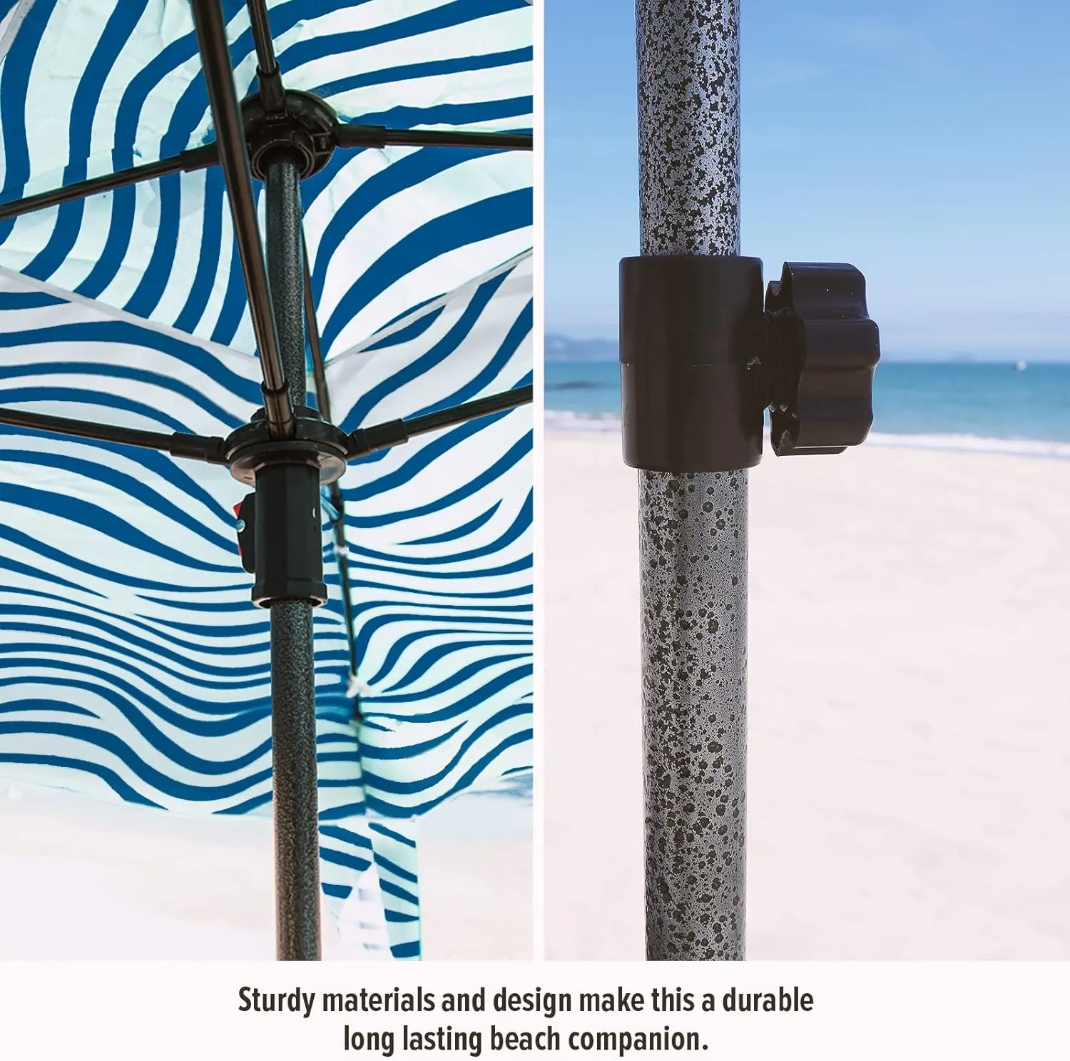 Qipi Beach Cabana - Easy to Set Up Canopy, Waterproof, Portable 6' x 6' Beach Shelter, Included Side Wall, Shade with UPF 50  UV Protection, Ultimate Sun Umbrella - for Kids, Family & Friends