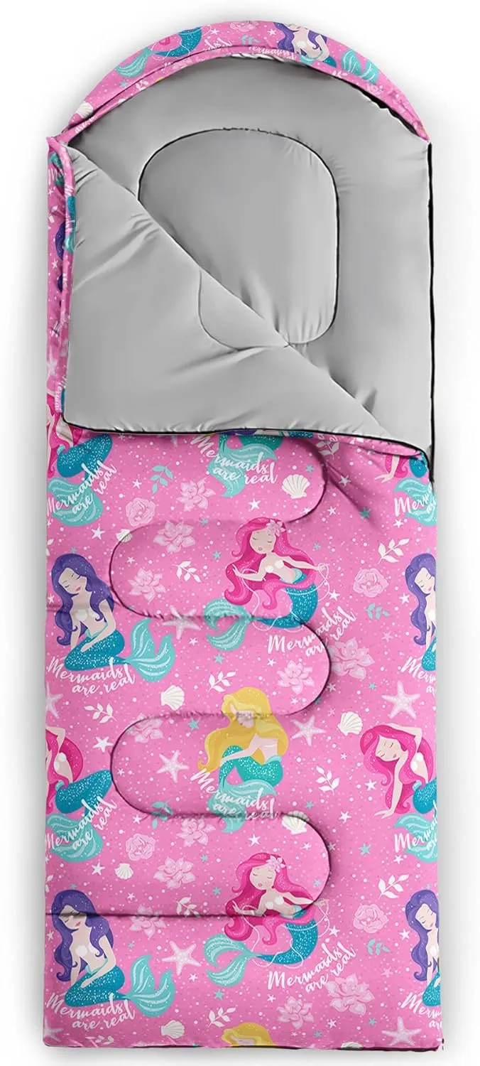 QOOMO Camping Sleeping Bags,3 Season Warm & Cool Weather,Lightweight,Waterproof Sleeping Bags for Adults & Kids,Traveling,and Outdoors,Camping Gear Equipment