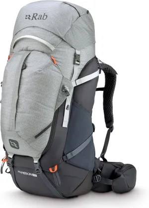 Rab Hyperon Backpack Comfortable Hydration Pack for Backpacking, Trekking, & Hiking - Dark Pewter/Anthracite - 65-Liter (Back Length - Medium/Large)