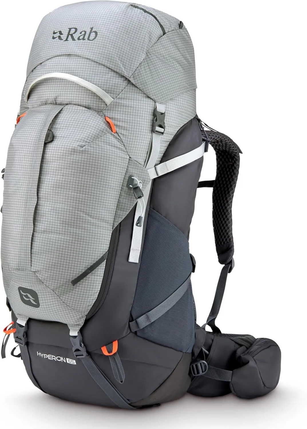 Rab Hyperon Backpack Comfortable Hydration Pack for Backpacking, Trekking, & Hiking - Dark Pewter/Anthracite - 65-Liter (Back Length - Medium/Large)