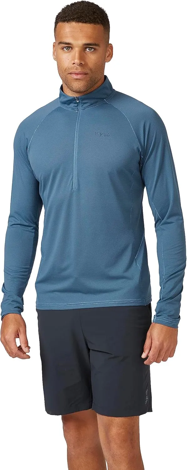Rab Men's Sonic LS Zip - Lightweight Breathable Long-Sleeve T-Shirt for Trail Running & Hiking