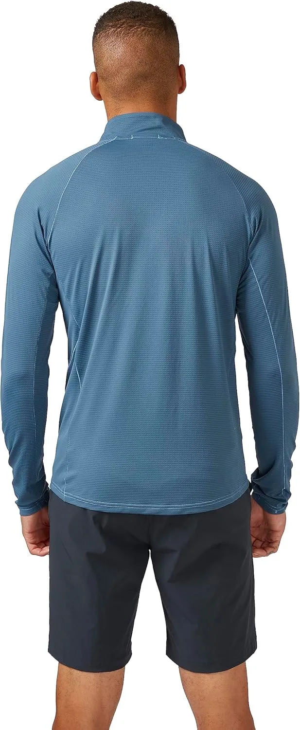 Rab Men's Sonic LS Zip - Lightweight Breathable Long-Sleeve T-Shirt for Trail Running & Hiking