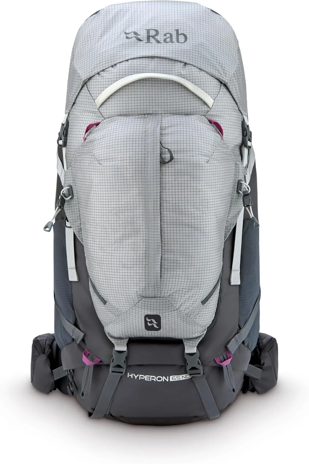 Rab Women's Hyperon ND Backpack Comfortable Hydration Pack for Backpacking, Trekking, & Hiking - Dark Pewter/Anthracite - 65-Liter (Back Length - Small/Medium)