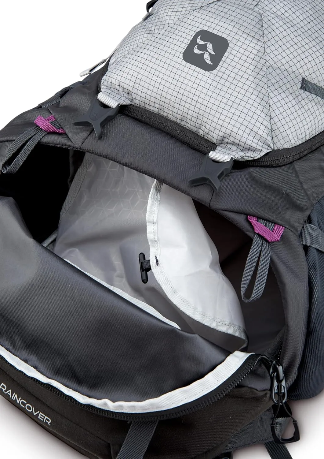 Rab Women's Hyperon ND Backpack Comfortable Hydration Pack for Backpacking, Trekking, & Hiking - Dark Pewter/Anthracite - 65-Liter (Back Length - Small/Medium)