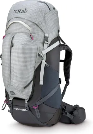 Rab Women's Hyperon ND Backpack Comfortable Hydration Pack for Backpacking, Trekking, & Hiking - Dark Pewter/Anthracite - 65-Liter (Back Length - Small/Medium)