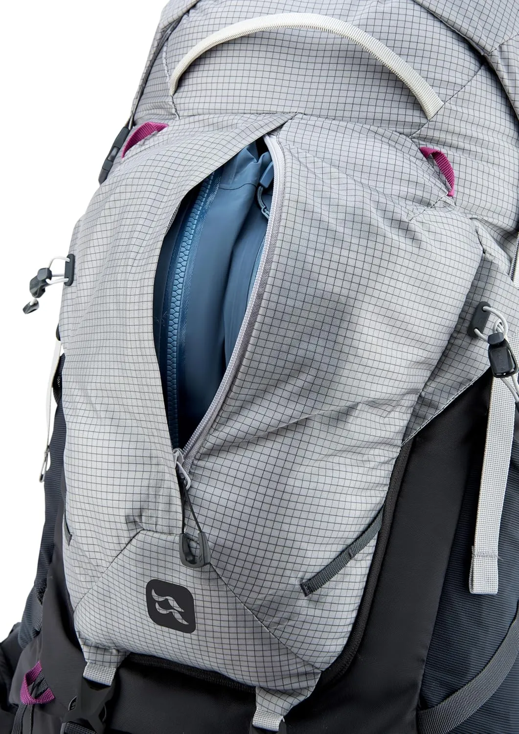 Rab Women's Hyperon ND Backpack Comfortable Hydration Pack for Backpacking, Trekking, & Hiking - Dark Pewter/Anthracite - 65-Liter (Back Length - Small/Medium)