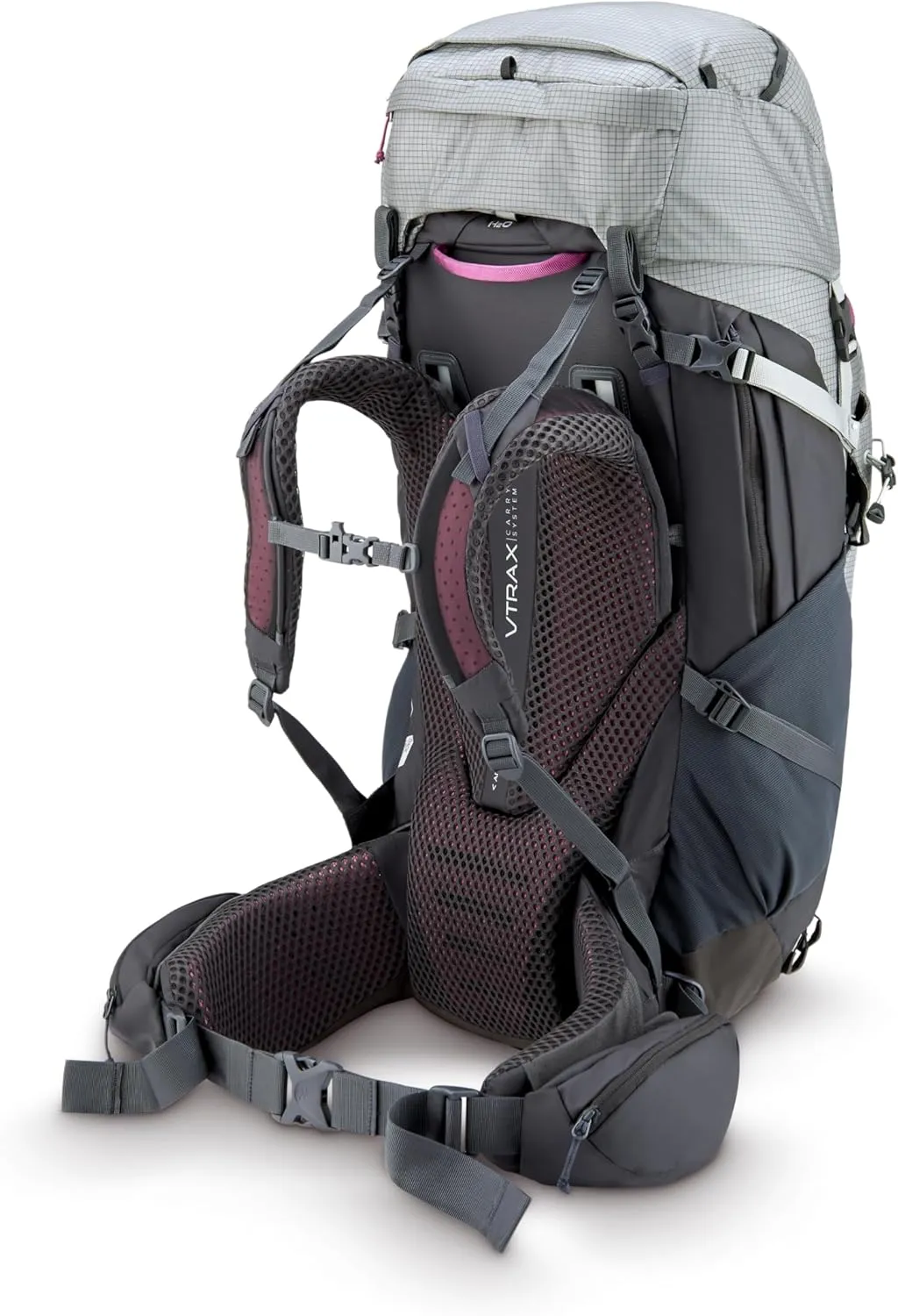 Rab Women's Hyperon ND Backpack Comfortable Hydration Pack for Backpacking, Trekking, & Hiking - Dark Pewter/Anthracite - 65-Liter (Back Length - Small/Medium)