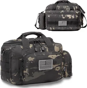 Range Bag Small for 2X Pistol (Black Camo)   Handgun Firearm Case Medium for 2~4 Pistol (Black Camo), Lockable Zipper, Durable Material, Compact Design