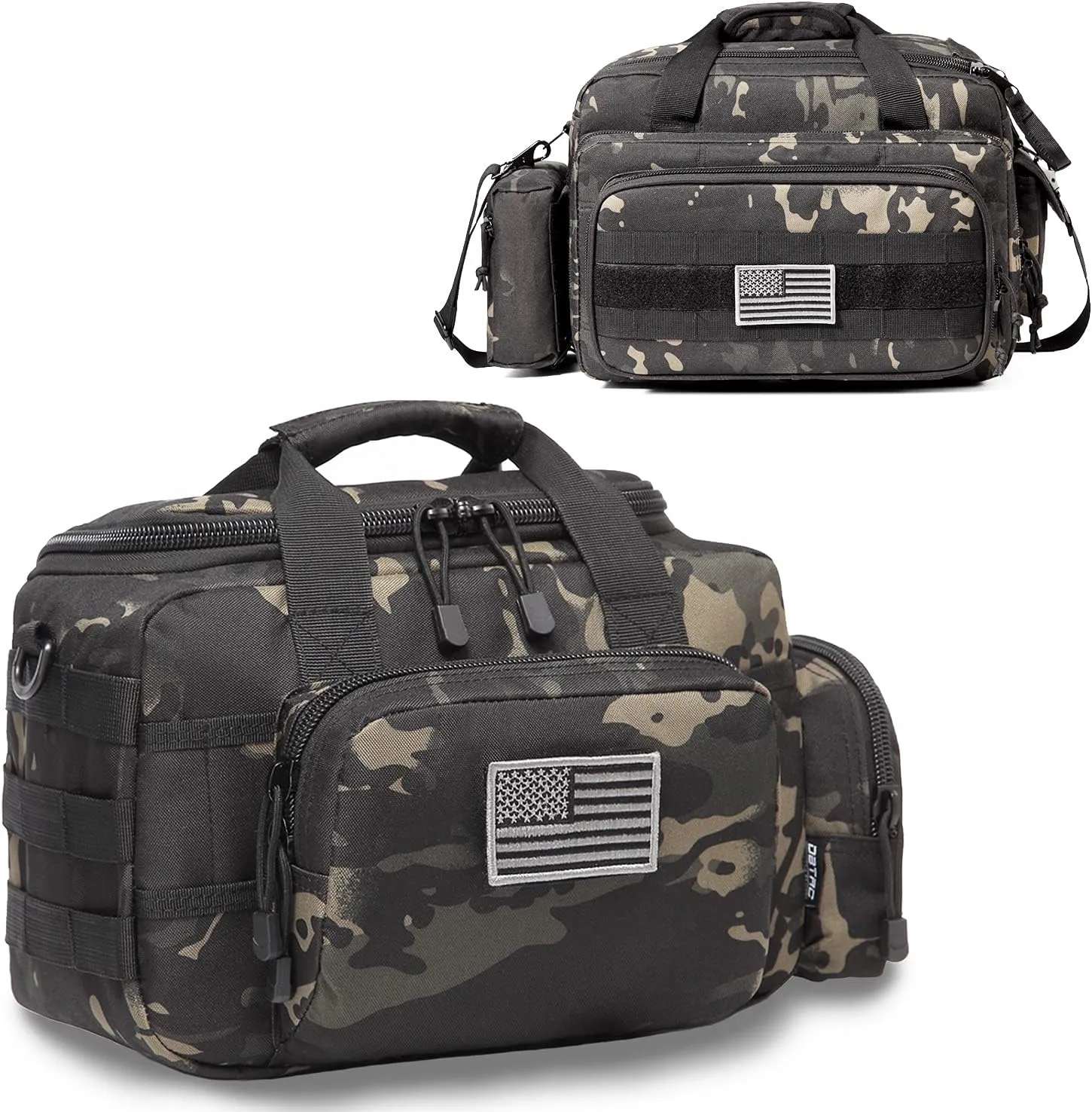 Range Bag Small for 2X Pistol (Black Camo)   Handgun Firearm Case Medium for 2~4 Pistol (Black Camo), Lockable Zipper, Durable Material, Compact Design