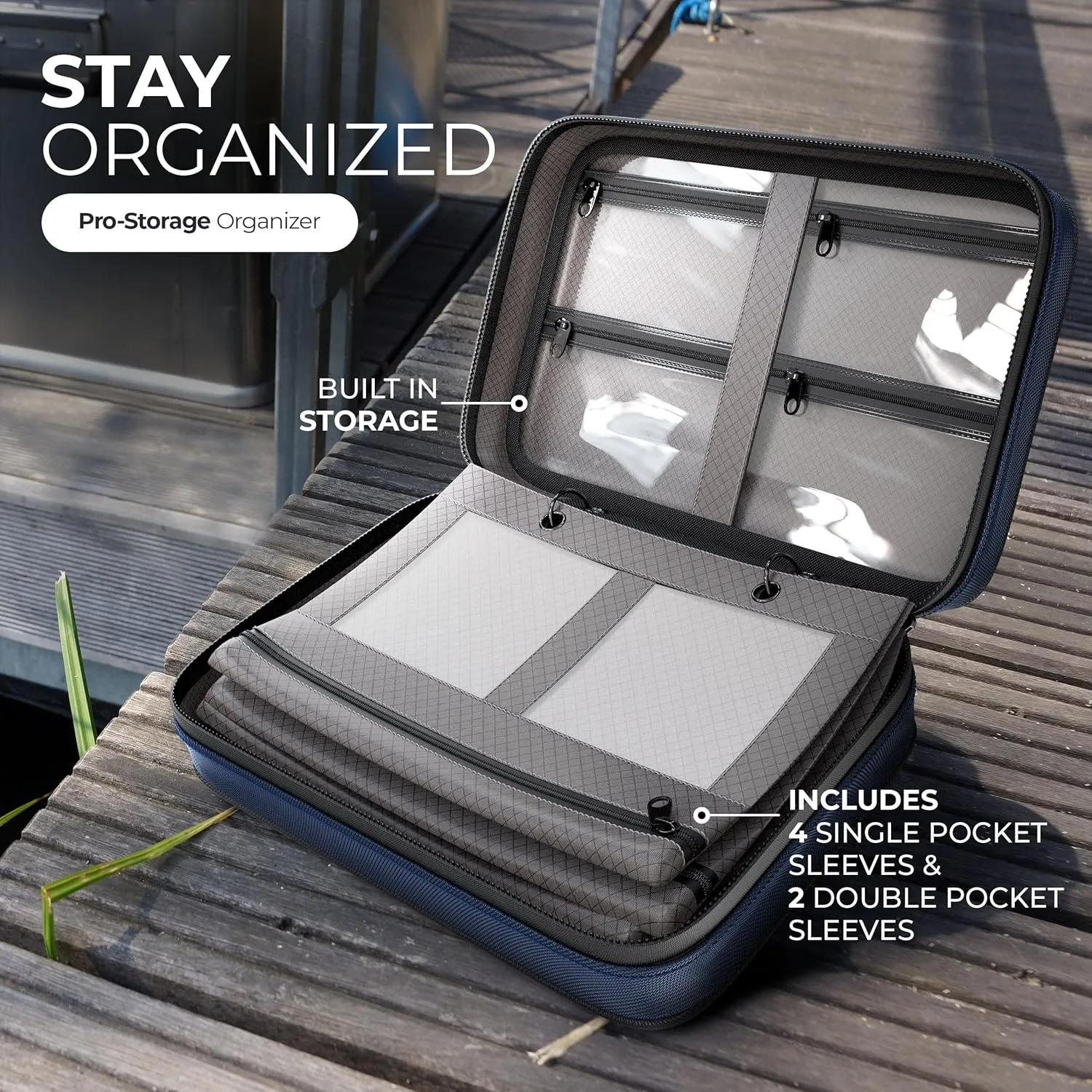 Reaction Tackle Deluxe Bait Binder – Water-Resistant Soft Plastic Bait Storage Bag, Saltwater & Freshwater Fishing Tackle Organizer, Lure Bag for Bass, Kayak, and Boat Fishing