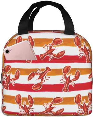 Red Lobster Lunch Box Bag for Women Men, Insulated Lunch Bag Cooler Bag, Large Capacity Leakproof Reusable Lunch Tote for Work Office Picnic Travel