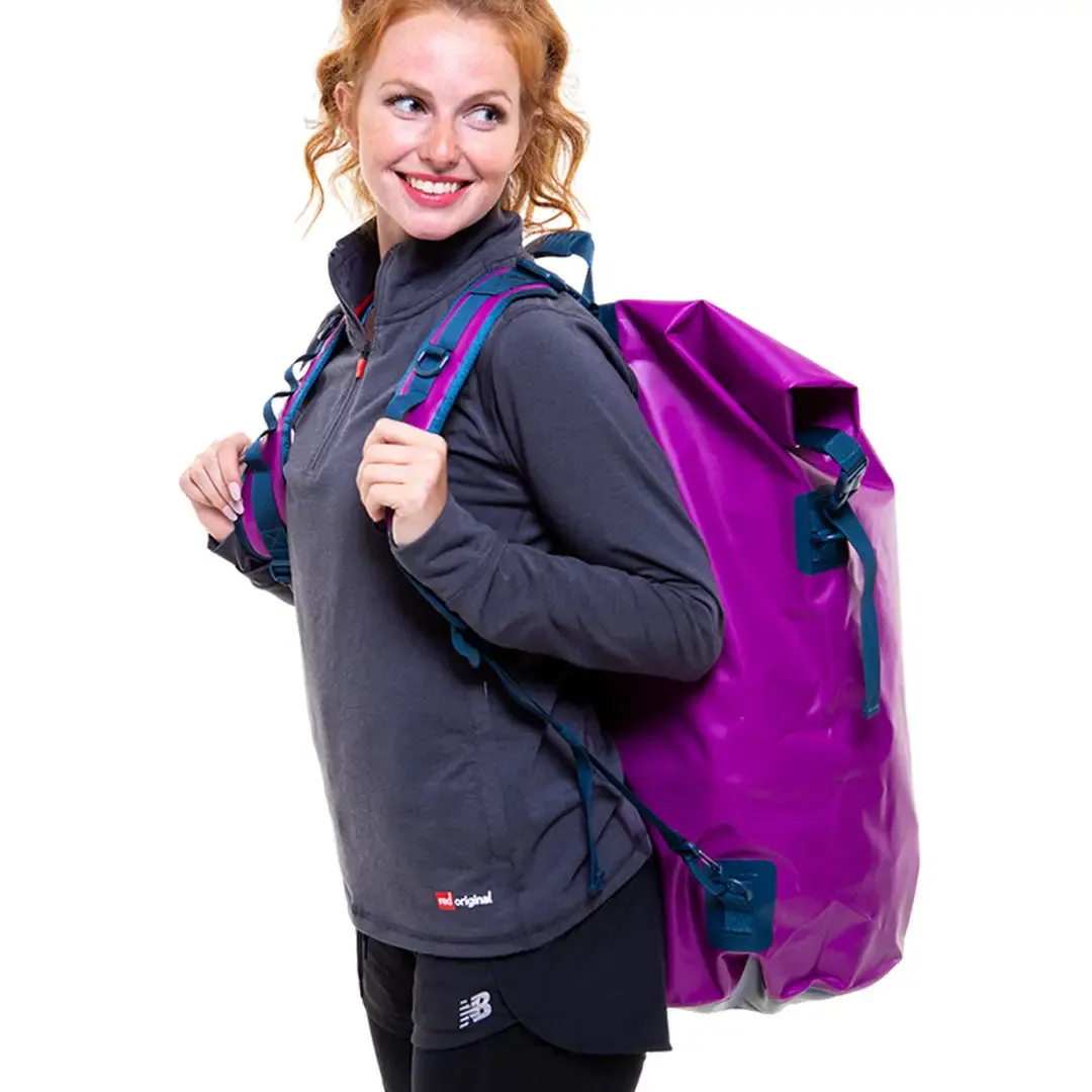 Red Waterproof Roll Top 60 Litre Dry Bag Backpack