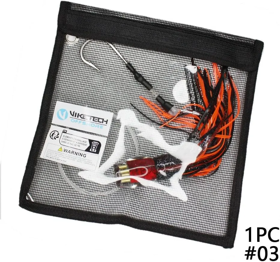 Resin Trolling Lures 9" 4 oz Deep Sea Lure for Marlin Tuna Mahi Mahi Wahoo Sailfish Saltwater Offshore Big Game Trolling Lures Skirted Fishing Lures Included Mesh Bag