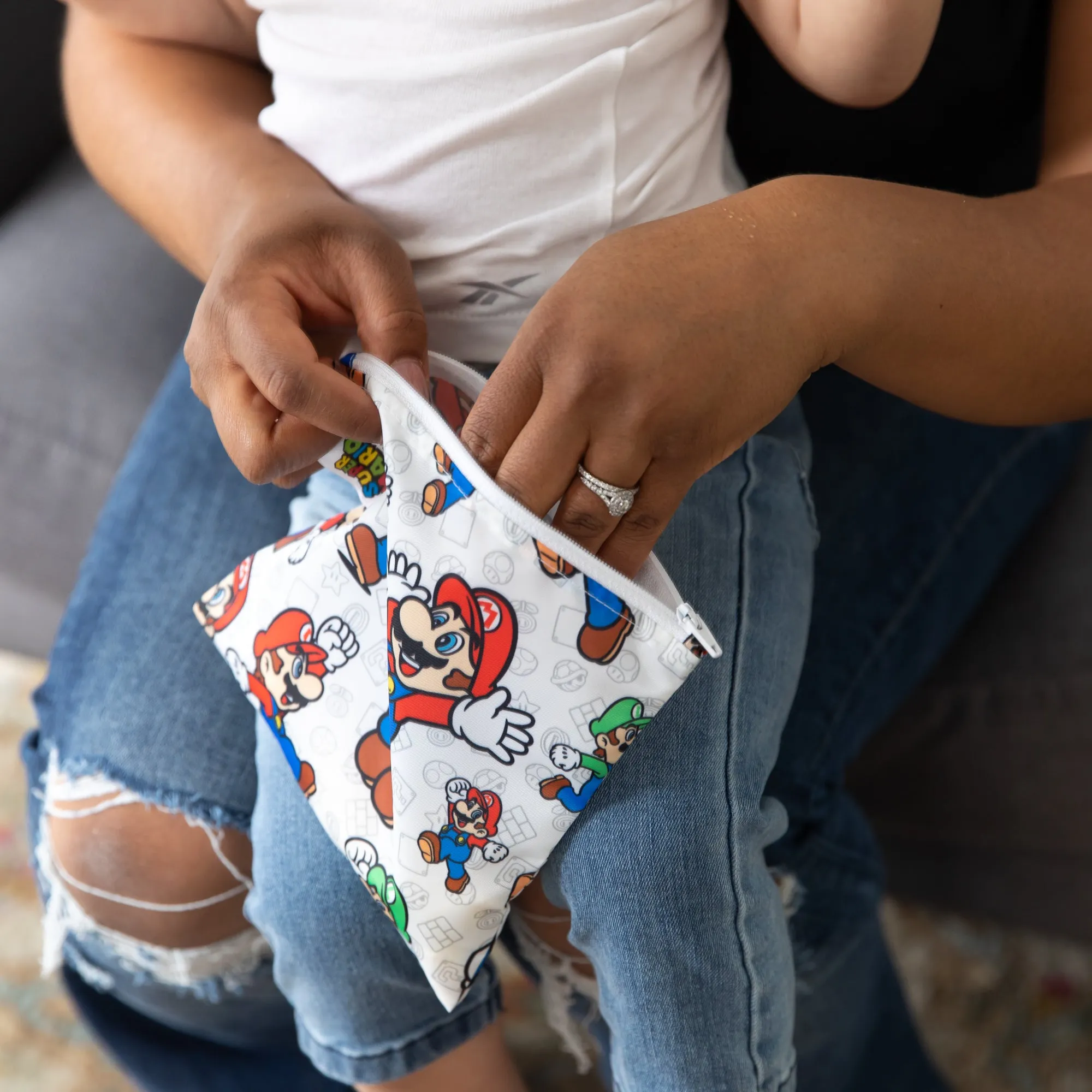 Reusable Snack Bag, Large: Super Mario™ & Luigi