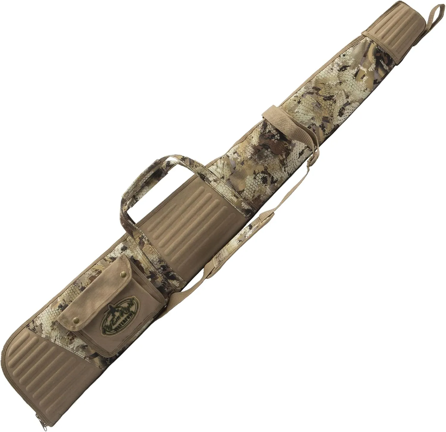 Rig'Em Right Waterfowl 53" Long Nitro Deluxe Floating Bird Hunting Shotgun Gun Case with EVA Stock, Action and Barrel Protection, Rainproof Zipper, Choke Tube Holders, and more