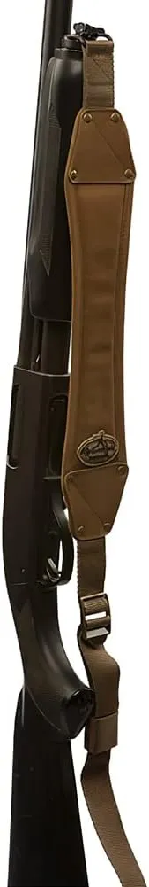 Rig'Em Right Waterfowl High Brass Classic Non-Slip Gun Sling with Brass Rivets and Cinch Buckle - Universal Metal Gun Clips Included