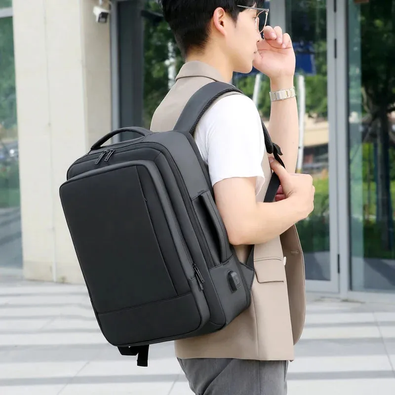 Rilibegan Men Travel Backpack Expand Oxford Big Capacity USB Charge Business Male Backpacks Computer Men Backpacks