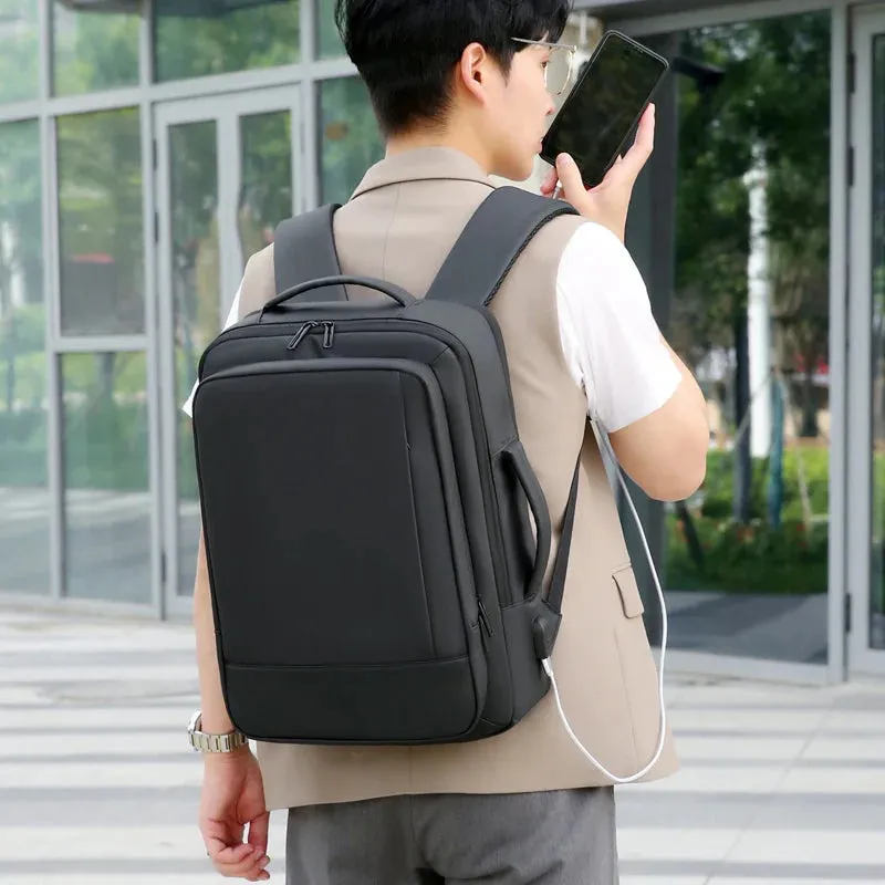 Rilibegan Men Travel Backpack Expand Oxford Big Capacity USB Charge Business Male Backpacks Computer Men Backpacks