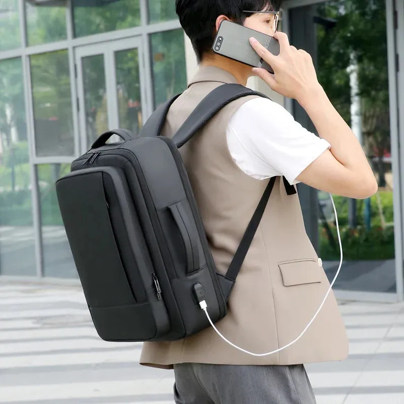 Rilibegan Men Travel Backpack Expand Oxford Big Capacity USB Charge Business Male Backpacks Computer Men Backpacks