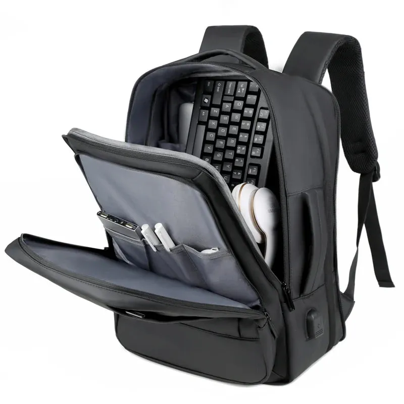 Rilibegan Men Travel Backpack Expand Oxford Big Capacity USB Charge Business Male Backpacks Computer Men Backpacks