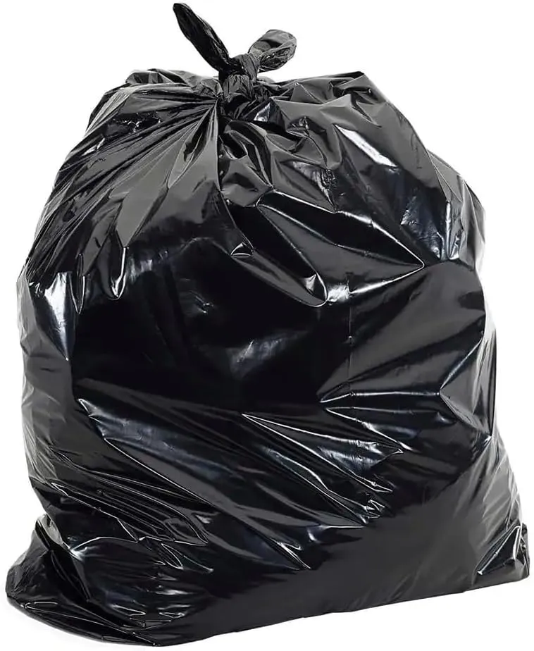 Rocky Mountain Goods STRONG Lawn and Leaf Bags 40 Count - 39 Gallon Heavy Duty Black Garbage Bags - 1.25 Mil Extra Thick Three Layer Tear Preventer - Twist Tie Easy Closure