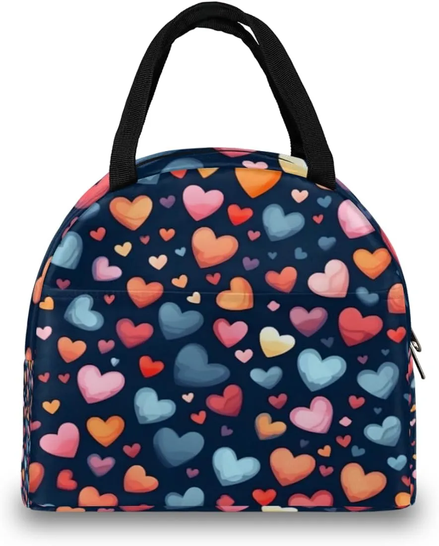 Romance Art Design Lunch Tote Bag Reusable Insulated Bags Waterproof Adult Portable Meal Cooler Pack for Women Men Picnic Office Work Travel