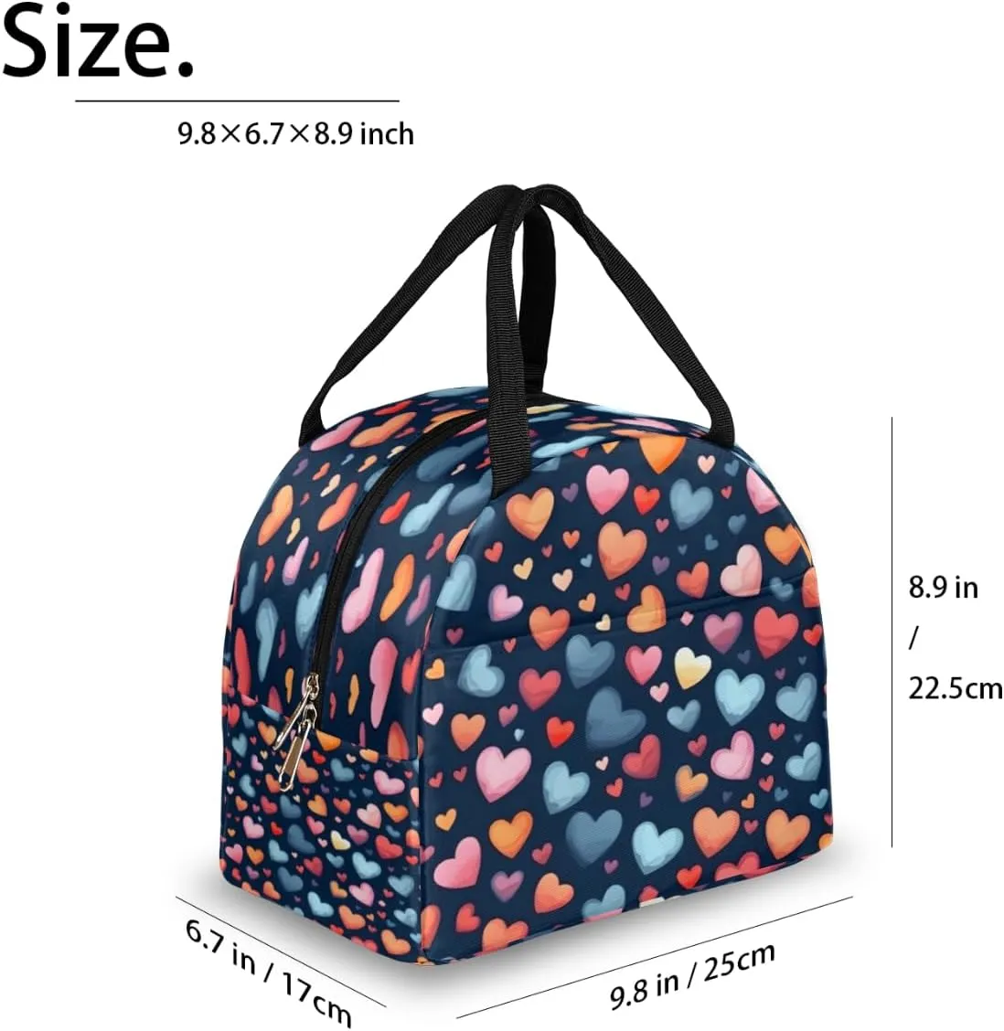 Romance Art Design Lunch Tote Bag Reusable Insulated Bags Waterproof Adult Portable Meal Cooler Pack for Women Men Picnic Office Work Travel
