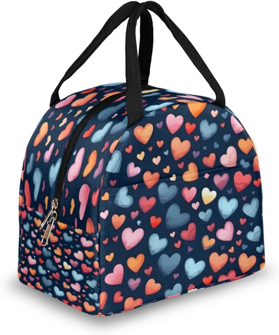 Romance Art Design Lunch Tote Bag Reusable Insulated Bags Waterproof Adult Portable Meal Cooler Pack for Women Men Picnic Office Work Travel
