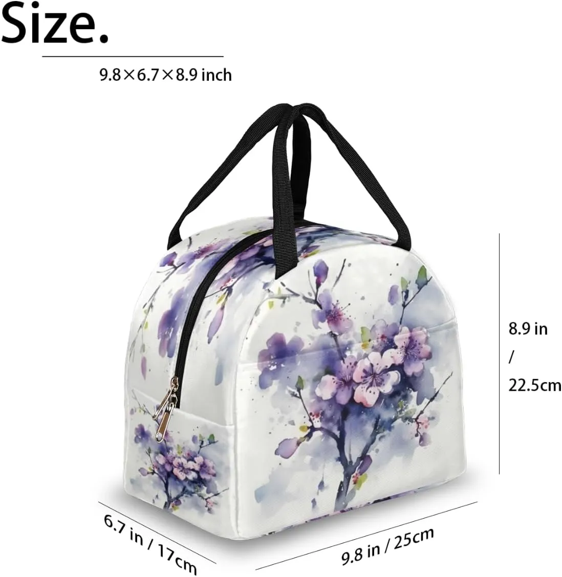 Romance Art Pattern Lunch Tote Bag Reusable Insulated Bags Waterproof Adult Portable Meal Cooler Pack for Women Men Picnic Office Work Travel