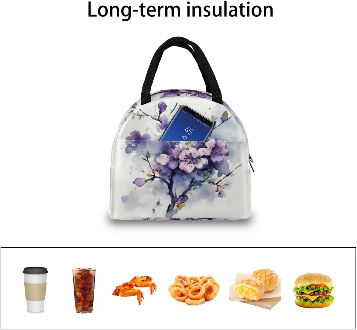 Romance Art Pattern Lunch Tote Bag Reusable Insulated Bags Waterproof Adult Portable Meal Cooler Pack for Women Men Picnic Office Work Travel