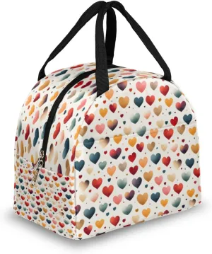 Romance Decor Pattern Lunch Tote Bag Reusable Insulated Bags Waterproof Adult Portable Meal Cooler Pack for Women Men Picnic Office Work Travel