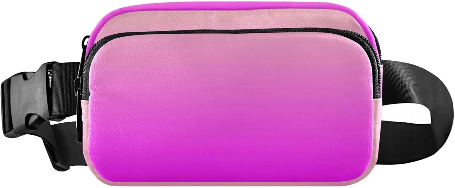 Rosy Brown Purple Fanny Belt Bag Waist Packs Crossbody Bags Bum Bag for Running Hiking Travel Workout Adjustable Strap for Women Men