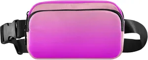 Rosy Brown Purple Fanny Belt Bag Waist Packs Crossbody Bags Bum Bag for Running Hiking Travel Workout Adjustable Strap for Women Men