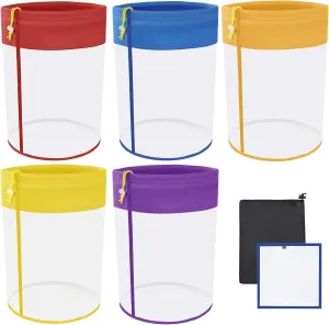 ROYALAY 5 Pack Filter Bag 5 Gallon Set, Reusable 5 Gallon Bucket Strainer, Colorful Strainer for Juicing, Premium Rosin Press Bags and Storage Pouch(25 to 220-Micron)