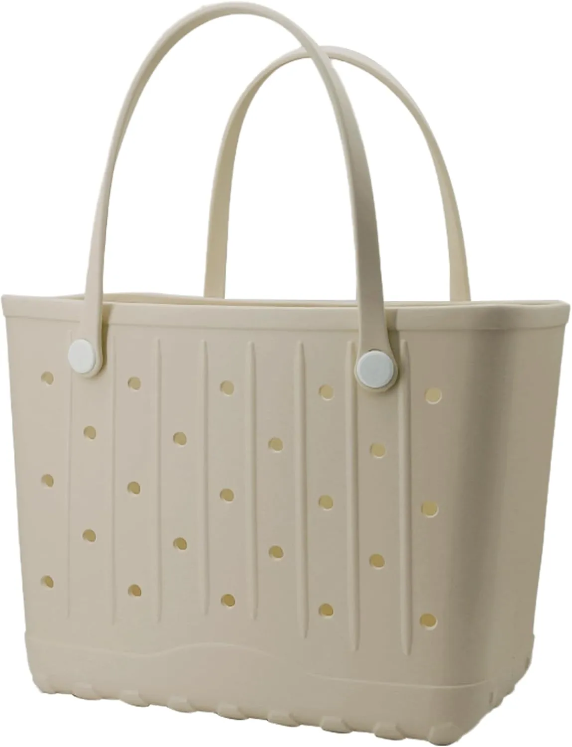 Rubber Beach Tote Bag, Waterproof EVA Travel Tote Washable Beach Handbags for Sports Outdoor Anti-Tip Bag