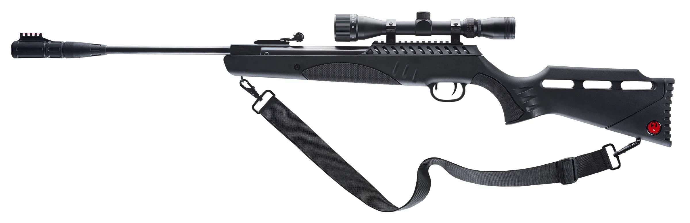 Rugеr Targis Hunter Max .22 Combo (3-9x32 Scope) Gas Piston Break Barrel AirRifle AirGun with Wearable4U 250x Pellets and 100x Targets Bundle