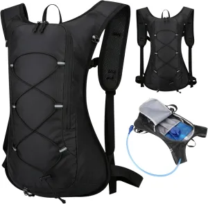 Running Vest Running Hydration Vest, Waterproof Breathable Running Vest, 16.1X11.4X3.9 Running Water Vest With Reflective Strip, Zipper Running Backpack For Hiking Cycling Race