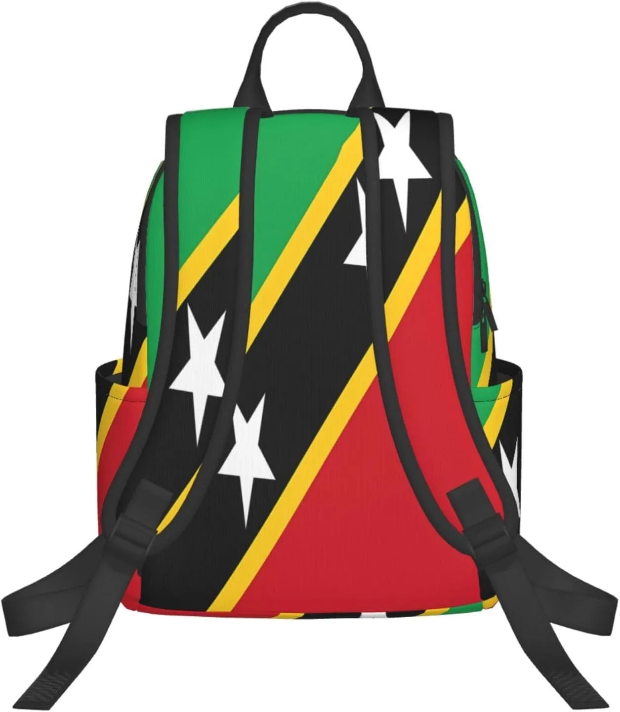 Saint Kitts Nevis Flag Casual Laptop Backpack Travel Rucksack Sports Daypack Adjustable Strap Bags with Multi-Pockets for Working Running Camping