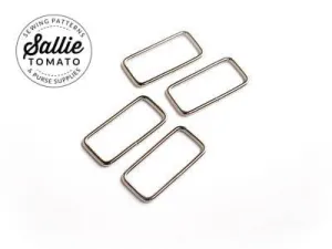 Sallie Tomato Rectangle Rings 1.5" Nickel