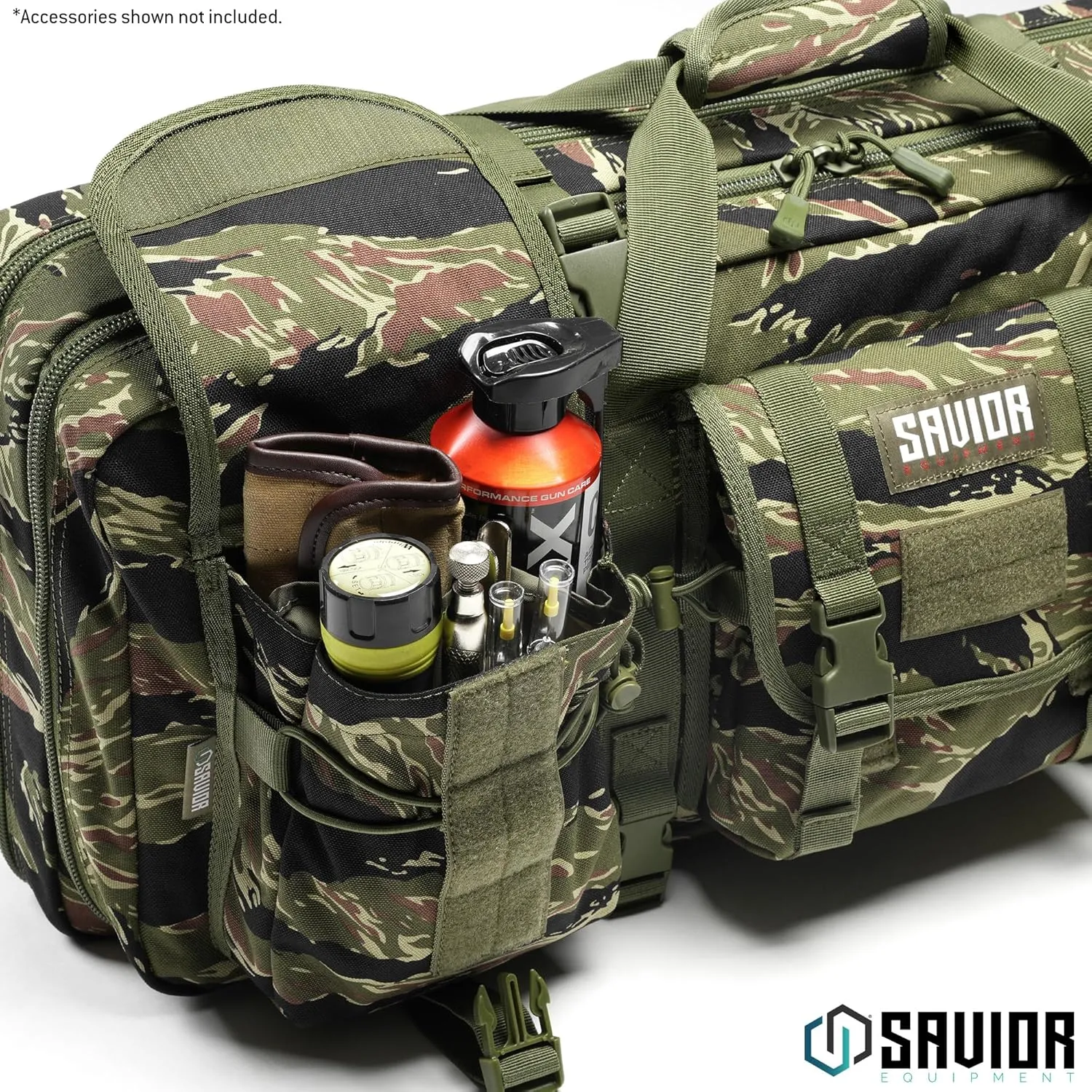 Savior Equipment American Classic Shorty Tactical Double Short Gun Case Pistol Bag, Spacious Front Pockets, Padded Shoulder Strap Included