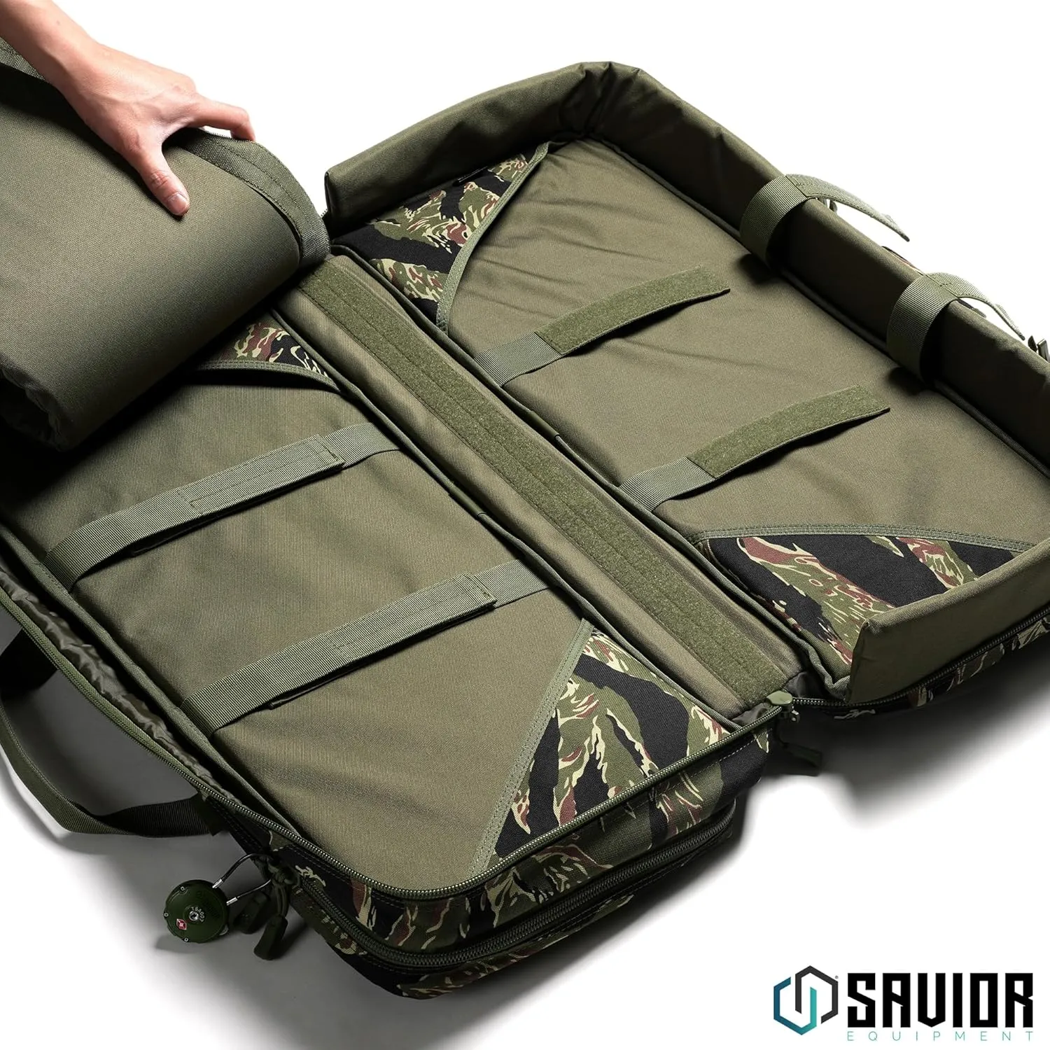 Savior Equipment American Classic Shorty Tactical Double Short Gun Case Pistol Bag, Spacious Front Pockets, Padded Shoulder Strap Included