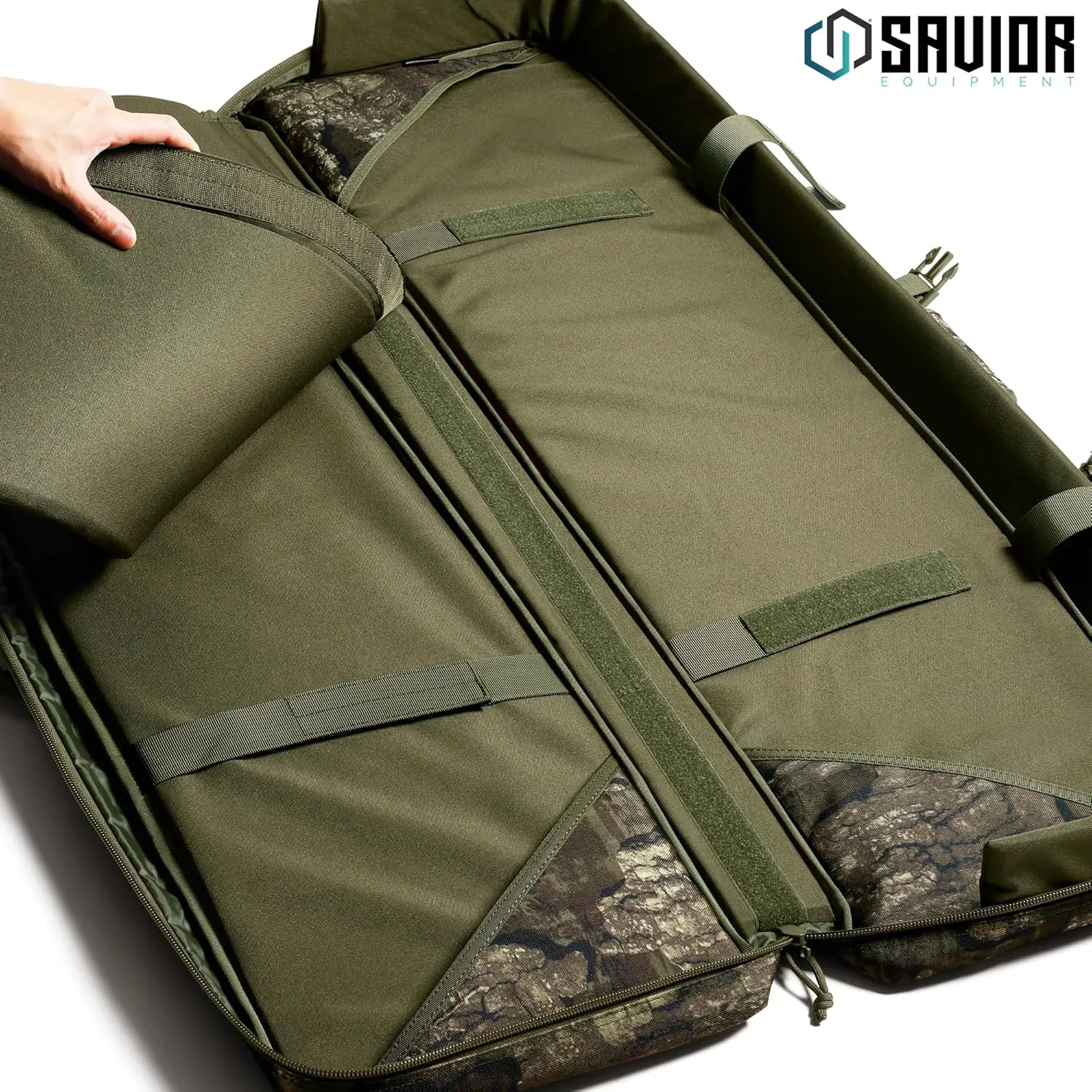 Savior Equipment American Classic Tactical Double Long Gun Bag Pistol Transportation Case w/Backpack Strap, Lockable Compartment, Available Length in 36" 42" 46" 51" 55"