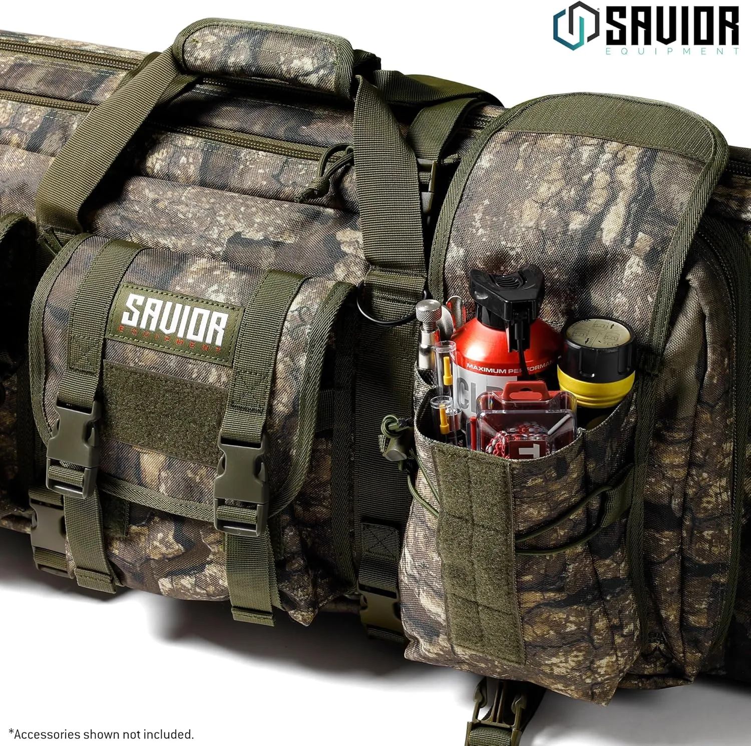 Savior Equipment American Classic Tactical Double Long Gun Bag Pistol Transportation Case w/Backpack Strap, Lockable Compartment, Available Length in 36" 42" 46" 51" 55"