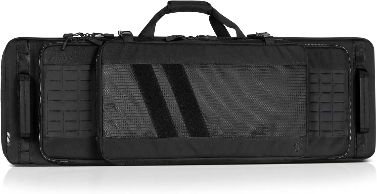 Savior Equipment Specialist Series Tactical Double Long Gun Bag Case Backpack 4 Pistol Handgun Storage, Lockable Zippers, Padded Drag Handles, w/Adjustable Shoulder Strap