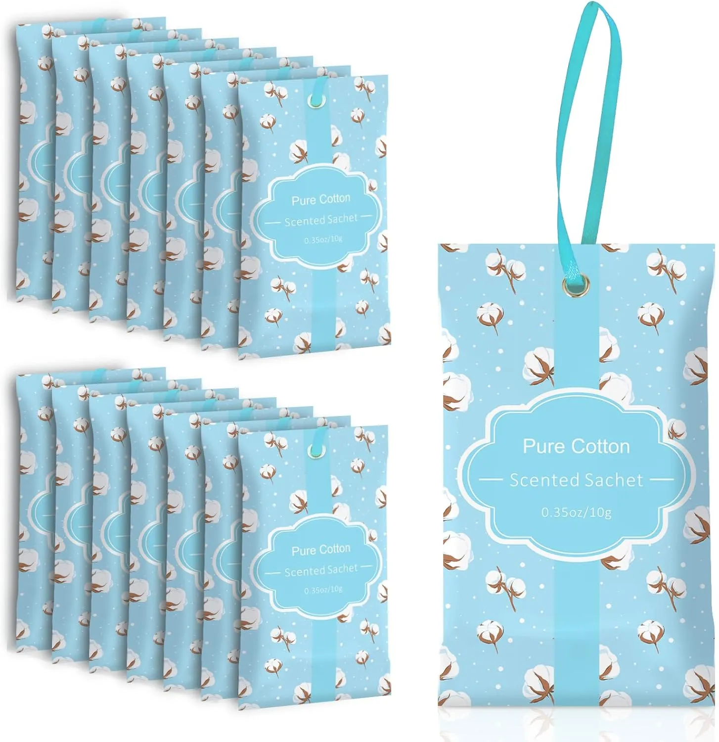SCENTORINI Cotton Scented Sachets for Home, 14 Pack Bags Home Fragrance Sachet