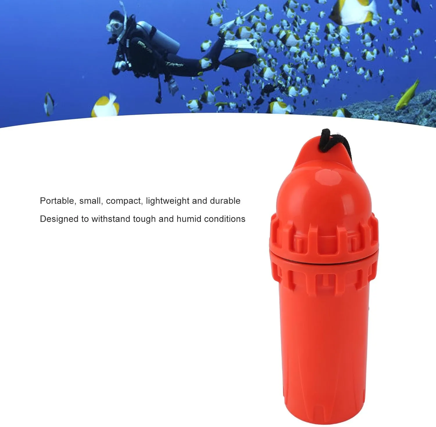 Scuba Diving Snorkeling Waterproof Cylindrical Dry Box Underwater Waterproof Cylindrical Dry Box with Clip