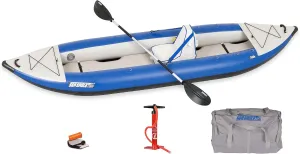 Sea Eagle 380X 12'6" Explorer Inflatable Kayak- Fishing, Touring, Camping, Exploring &White Watering-Self Bailing, Removable Skeg, Drop Stitch Floor