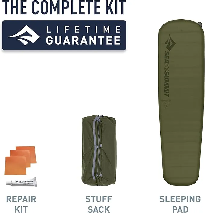 Sea to Summit Camp Plus Self-Inflating Foam Sleeping Mat for Camping, Rectangular - Large (79 x 25 x 3 inches)