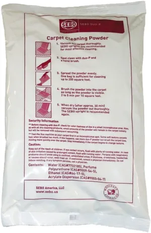SEBO 0472AM 5 Bags Duo-P Cleaning Power Refill Box, 2.5 kg